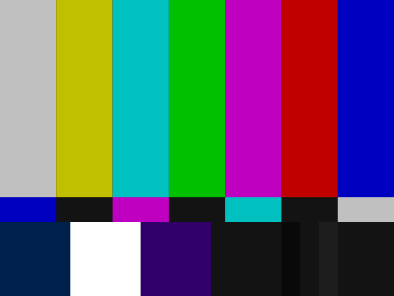 SMPTE Color Bar Broadcasting